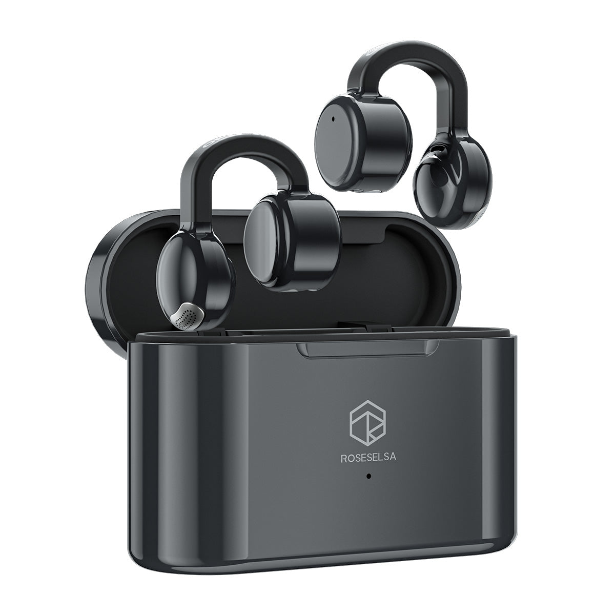 ROSESELSA OpenFeel Open Ear Wireless Earbuds LDAC LDHC HiFi Sound Bluetooth 5.4 Earphones 52H Battery LC3 Game Mode 20ms