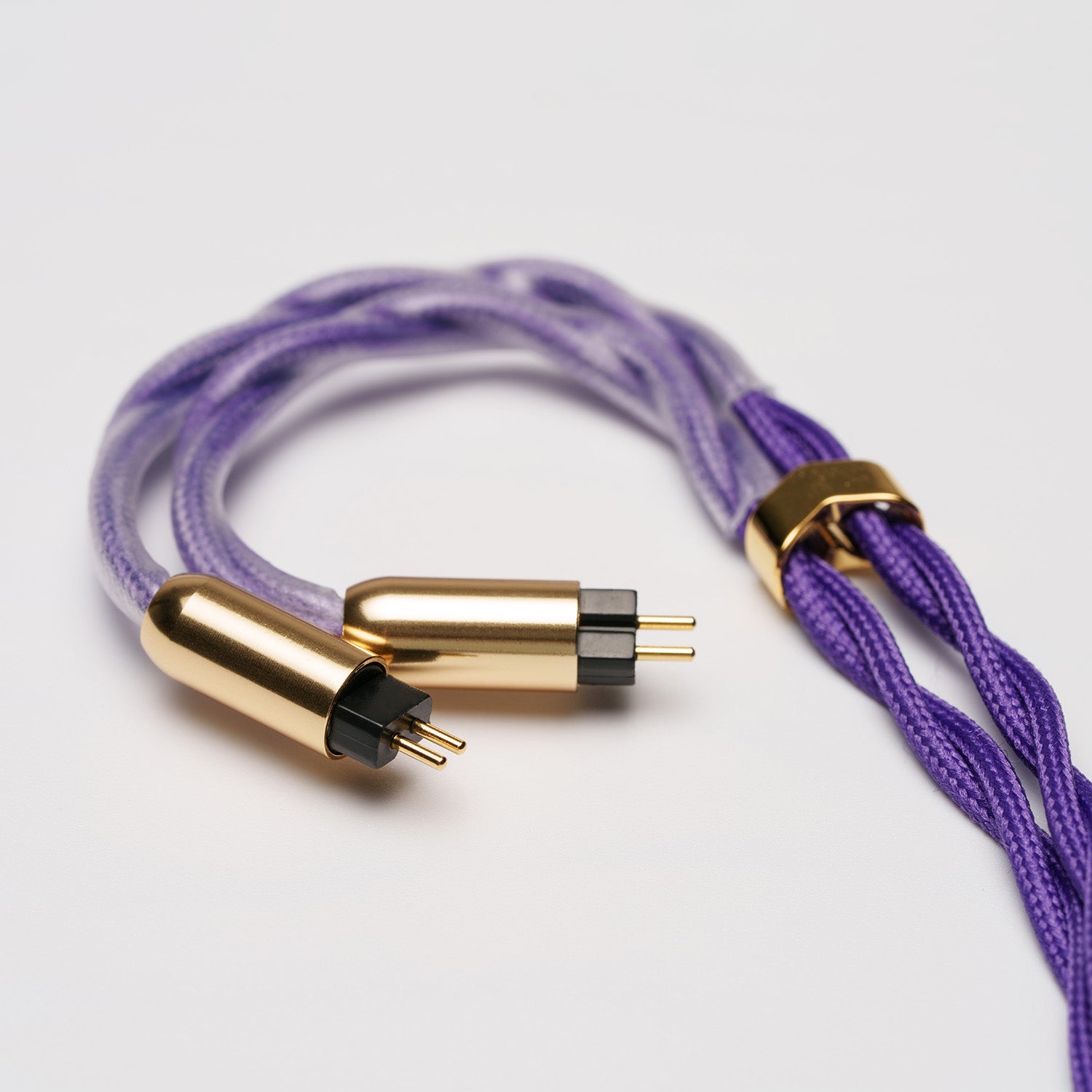 ROSESELSA Golden Rose Upgrade IEM Cable for HiFi Headphones 6N OCC Single Crystal Silver Single Crystal Copper Mixed 4-Braided 8 Core Cord for Audiophiles Earbuds