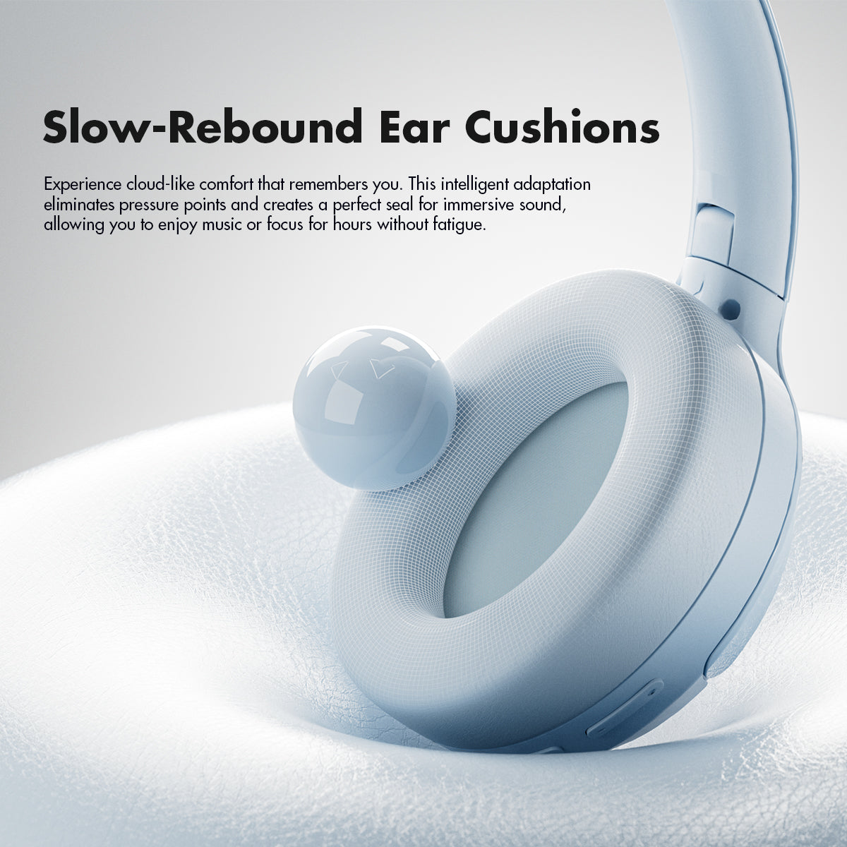 ROSESELSA CAMBRIAN Over Ear Wireless Headsets Active Noise Cancellation Detachable Cable Ultra Low Latency 100H Battery Life OOTD