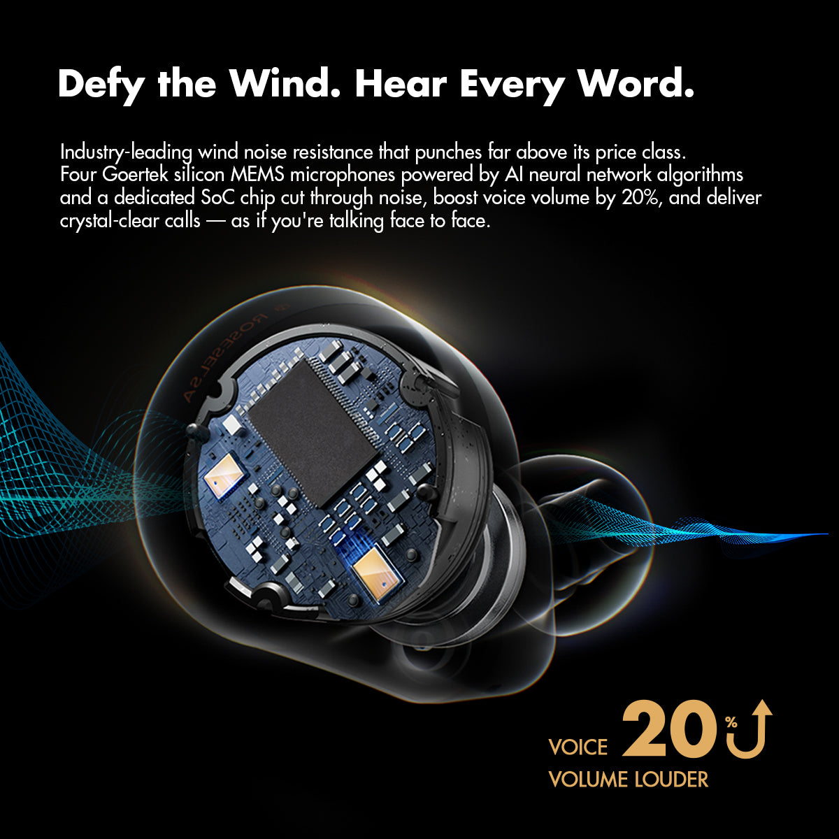 CERAMICS ULTRA True Wireless Earbuds, 99% Active Noise Cancelling Earphones, Hi-Res LDAC LHDC, IPX4 Sweat Resistant Anti-Wind, 45H Battery, 4 HD Mics, Game Mode Dual Connectivity