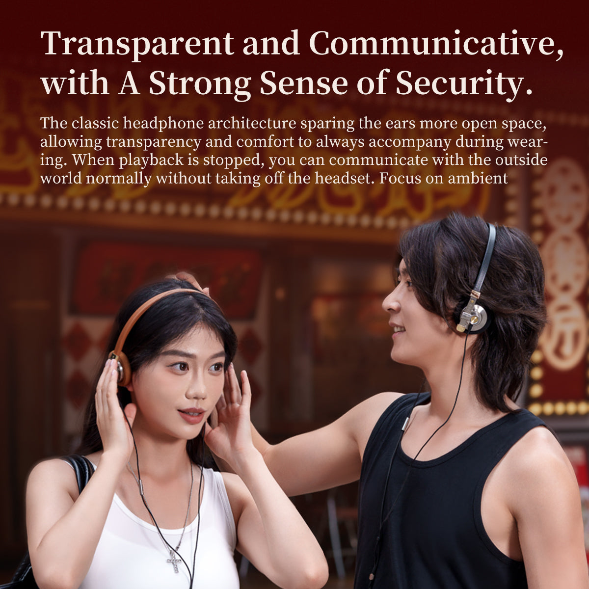 ROSESELSA Distant Mountain On Ear Classic Wired Headphones Retro Headset Celebrity Earphones OOTD Outfits for Street Snap Live Camera MMCX 3.5mm