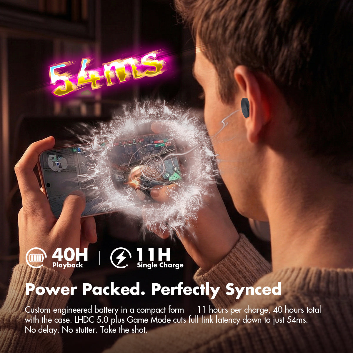 CERAMICS ULTRA True Wireless Earbuds, 99% Active Noise Cancelling Earphones, Hi-Res LDAC LHDC, IPX4 Sweat Resistant Anti-Wind, 40H Battery, 4 HD Mics, Game Mode Dual Connectivity
