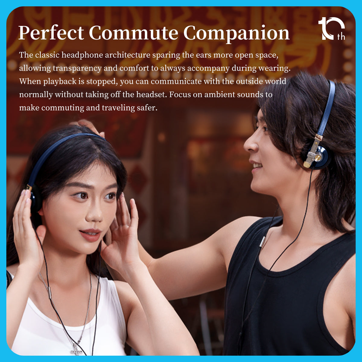ROSESELSA Distant Mountain 10th Anniversary Edition On Ear Classic Wired Headphones Retro Headset Celebrity Earphones OOTD Outfits for Street Snap Live Camera MMCX 3.5mm
