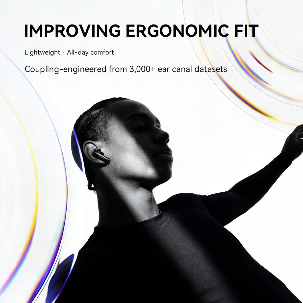 ROSESELSA EARFEEL i7 TWS Earbuds Hybrid Active Noise Cancelling Headphones LDAC LHDC HiFi Sound 55dB ANC 57H Battery Bluetooth 6.1 LC3 30ms Latency