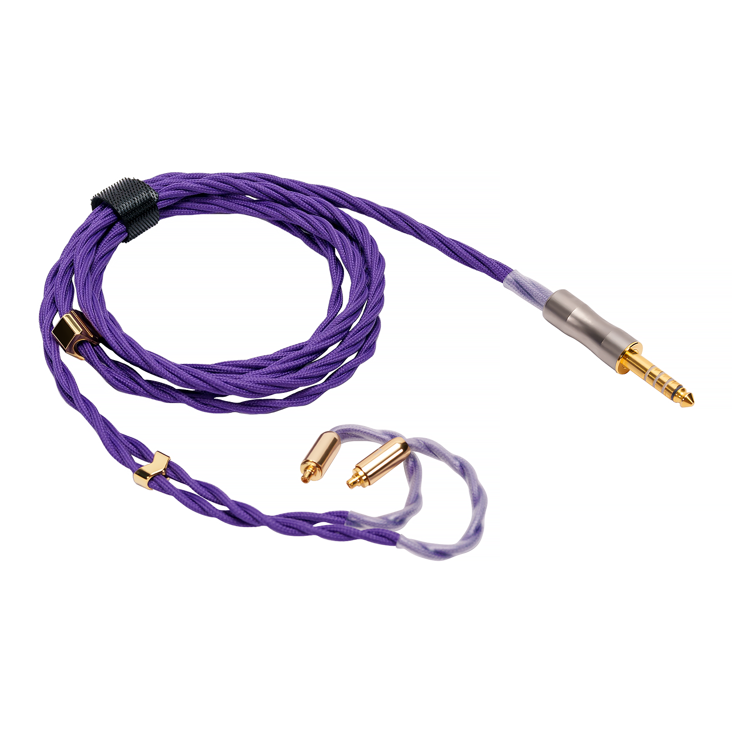 ROSESELSA Golden Rose Upgrade IEM Cable for HiFi Headphones 6N OCC Single Crystal Silver Single Crystal Copper Mixed 4-Braided 8 Core Cord for Audiophiles Earbuds