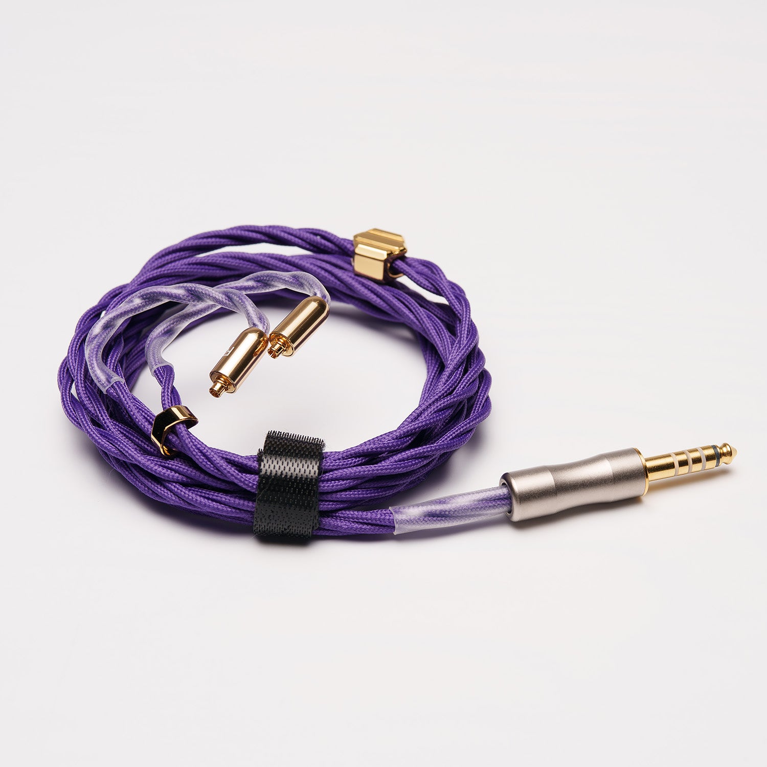 ROSESELSA Golden Rose Upgrade IEM Cable for HiFi Headphones 6N OCC Single Crystal Silver Single Crystal Copper Mixed 4-Braided 8 Core Cord for Audiophiles Earbuds