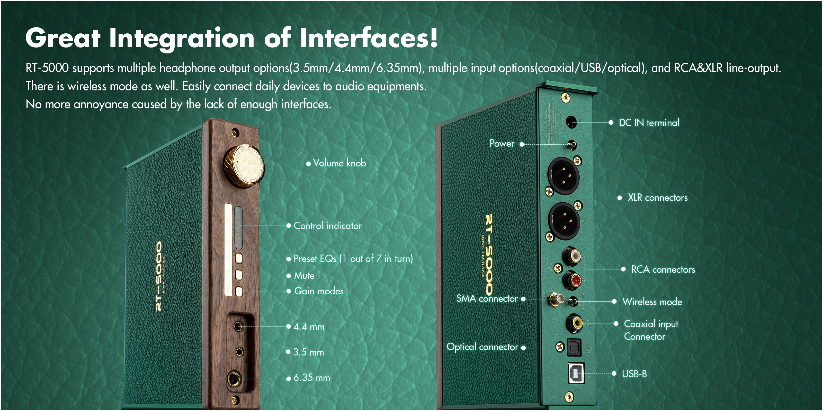 集音器　la rose ROSESELSA RT-5000 Integrated Headphone Amplifier and Decoder