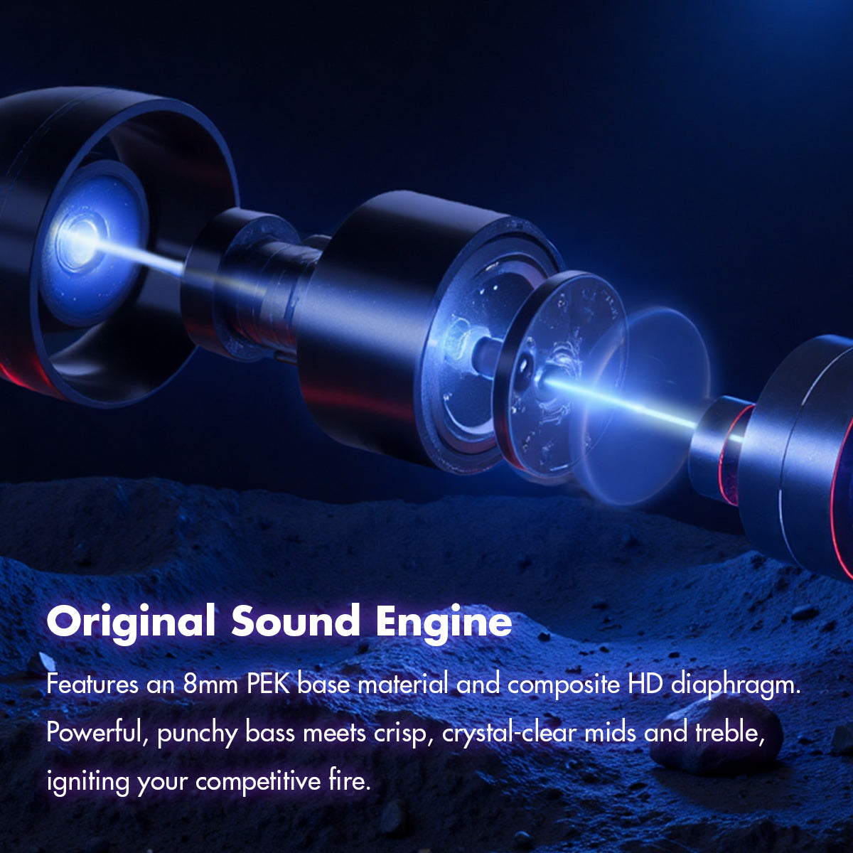 ROSESELSA Photon Pro Wired In Ear Earbuds, 0.78 2 pin Detachable Cable with HD Mics, Small Design Earphones for Gaming