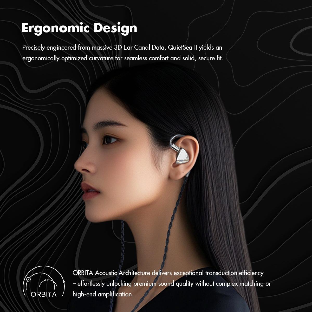 ROSESELSA QuietSea II Dynamic Diaphragm Driver In Ear Monitors, 1DD HIFI Wired Earphones with Module IEM Cable