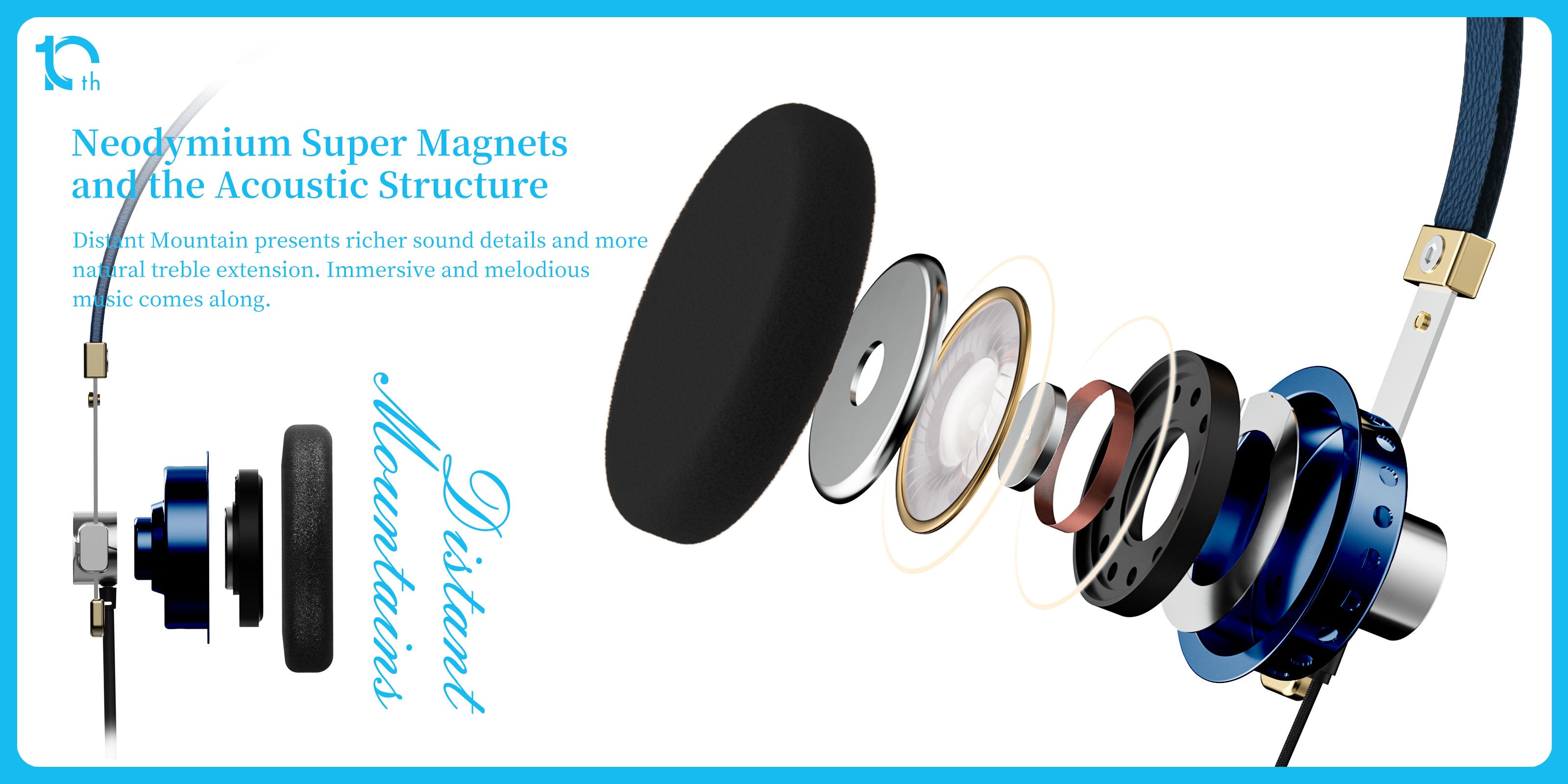 ROSESELSA 遠山 Distance Mountain ROSESELSA Distant Mountain 40mm Diaphragm Driver Headphone
